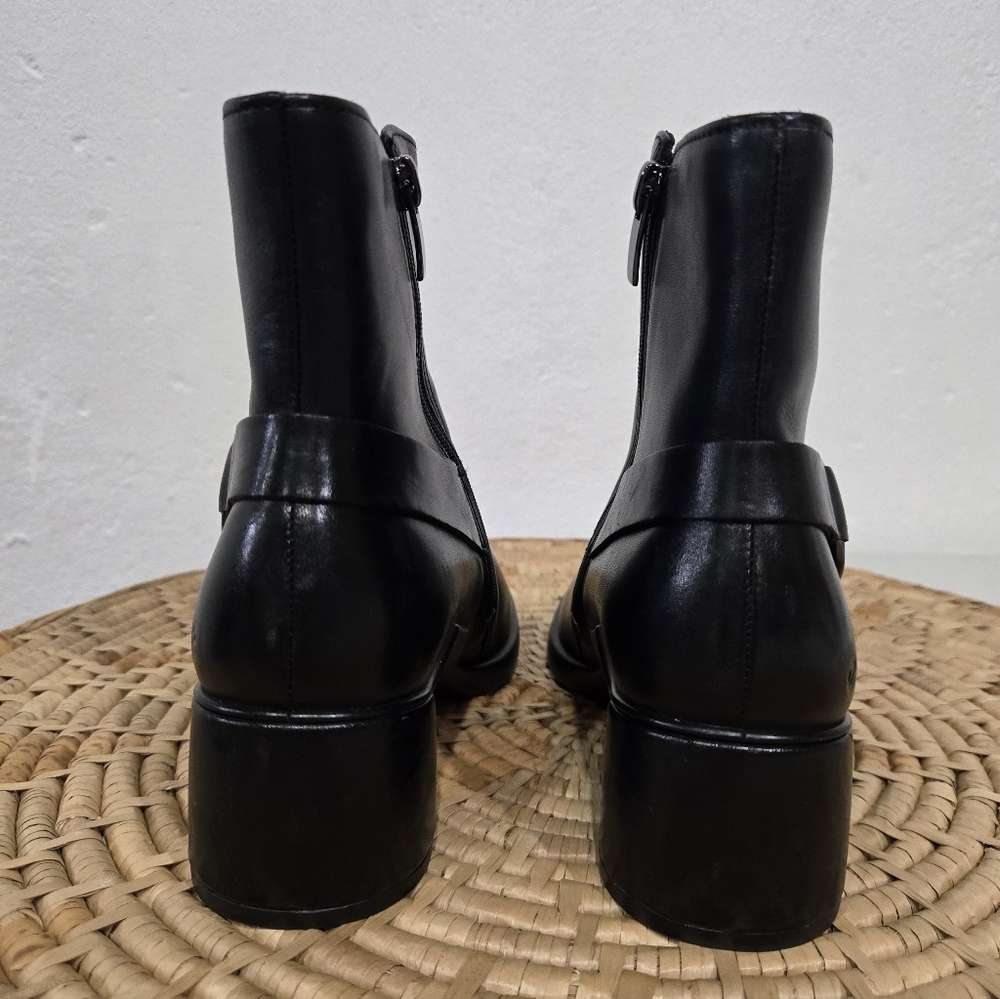 Ecco Black Leather Ankle Boots - Picture 4 of 7